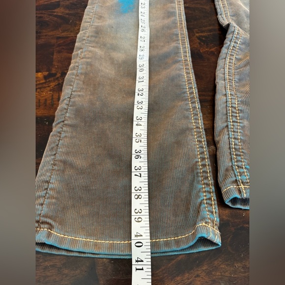 Mek Denim Barcelona Corduroy Y2K Low Rise Iridescent Gray Blue Pants Sz 27 - Picture 11 of 13